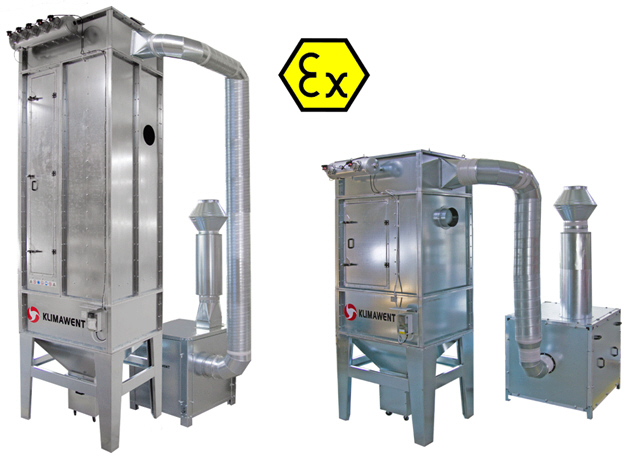 Filtro con certificado ATEX para aspiración de polvo - Elube. Aspiración y  Filtración Industrial.